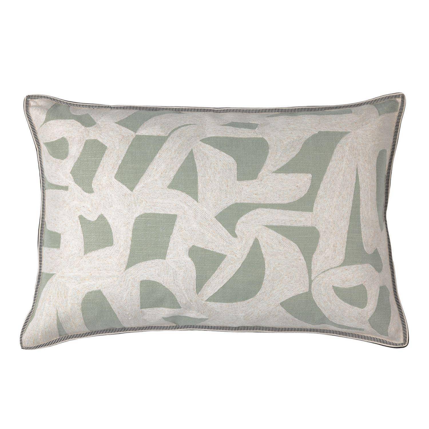 Casamance Mainland Celadon 40x60 cm -  - Kissenbezug mit Stickerei