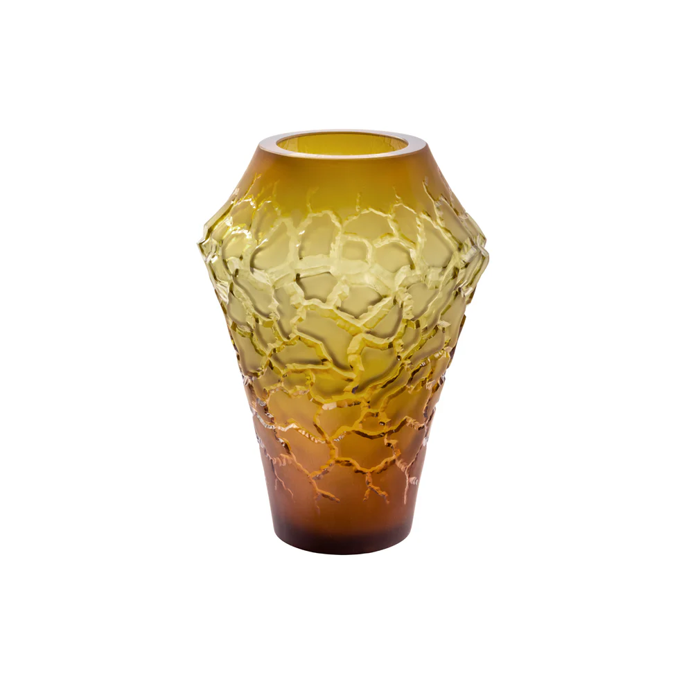 Lalique Caldera Vase - canyon