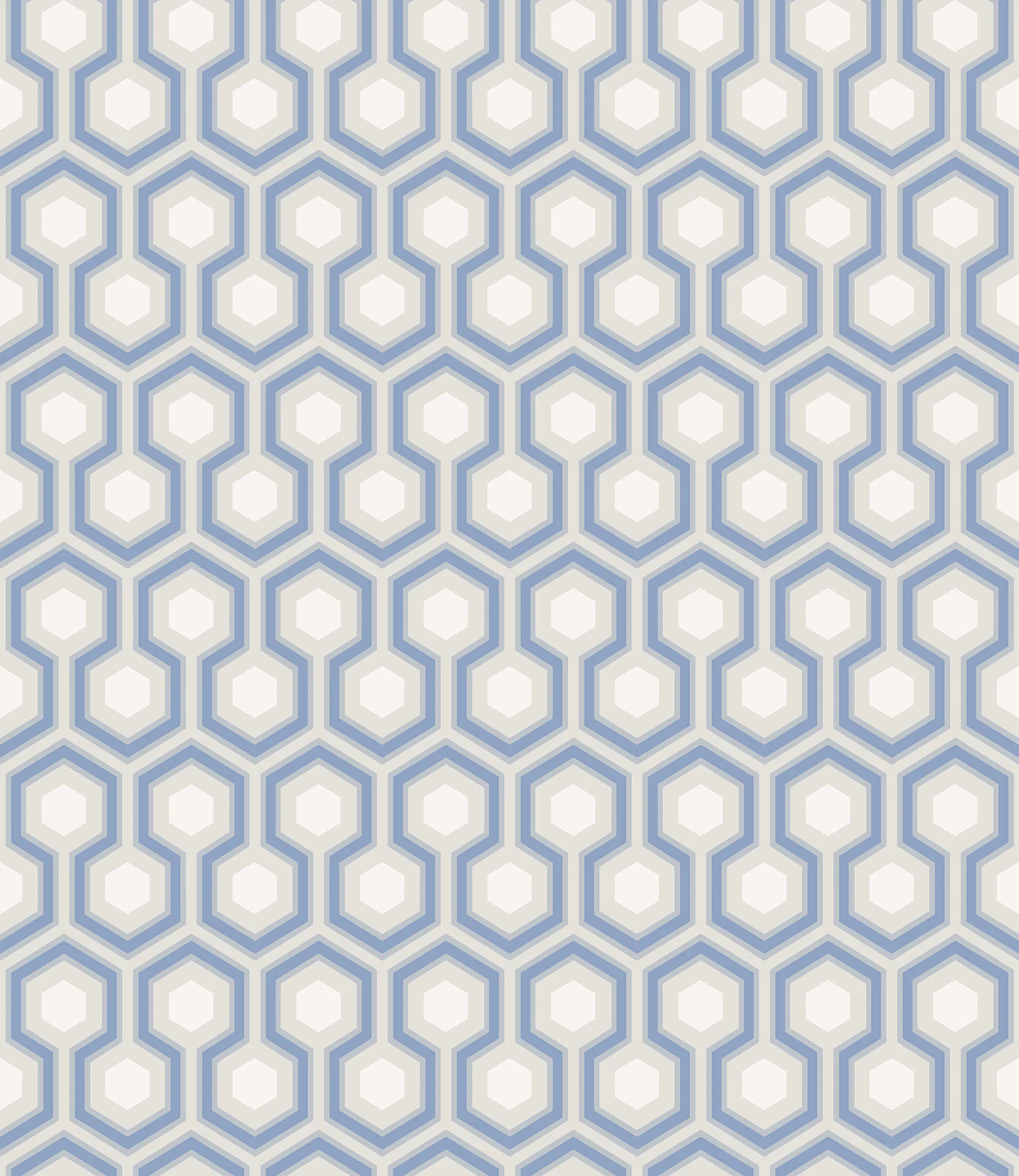 Hyacinth Blue & White on Cool Parchment