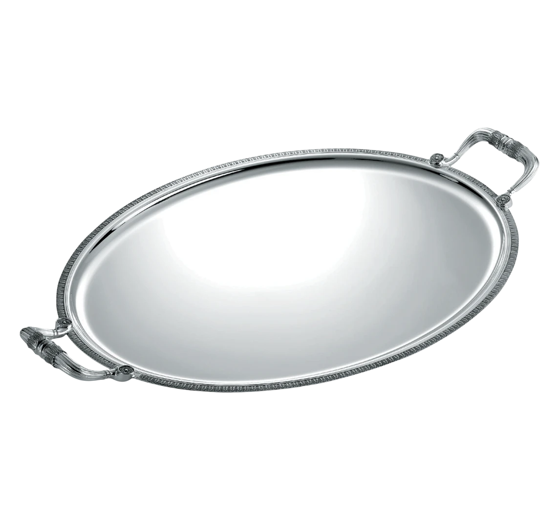 Christofle Malmaison Tablett mit Griffen Oval 52x42cm