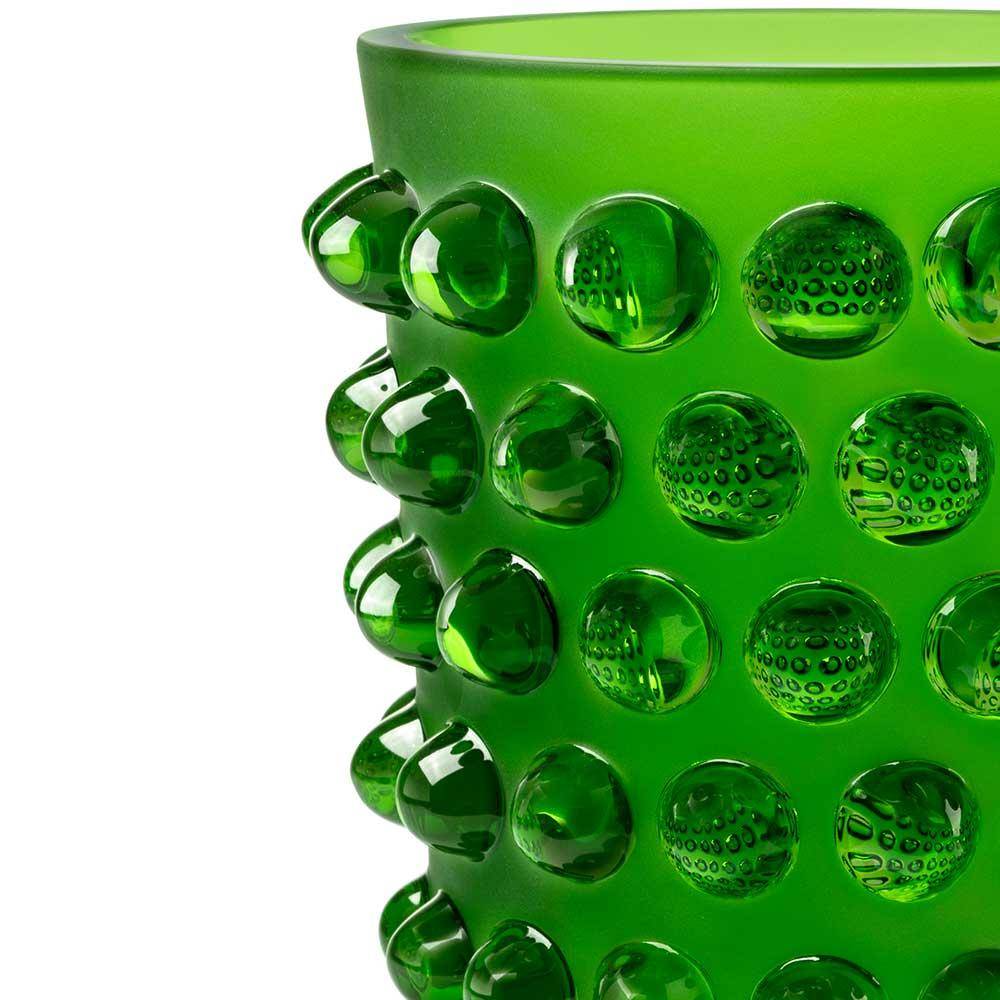 Lalique Mossi Vase Green Amazon Crystal