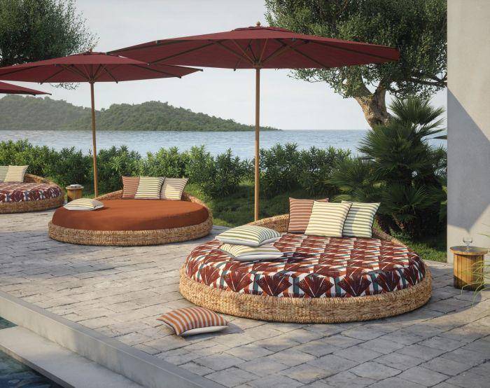 Casamance Levadas Orange Indoor & Outdoor 45x45cm