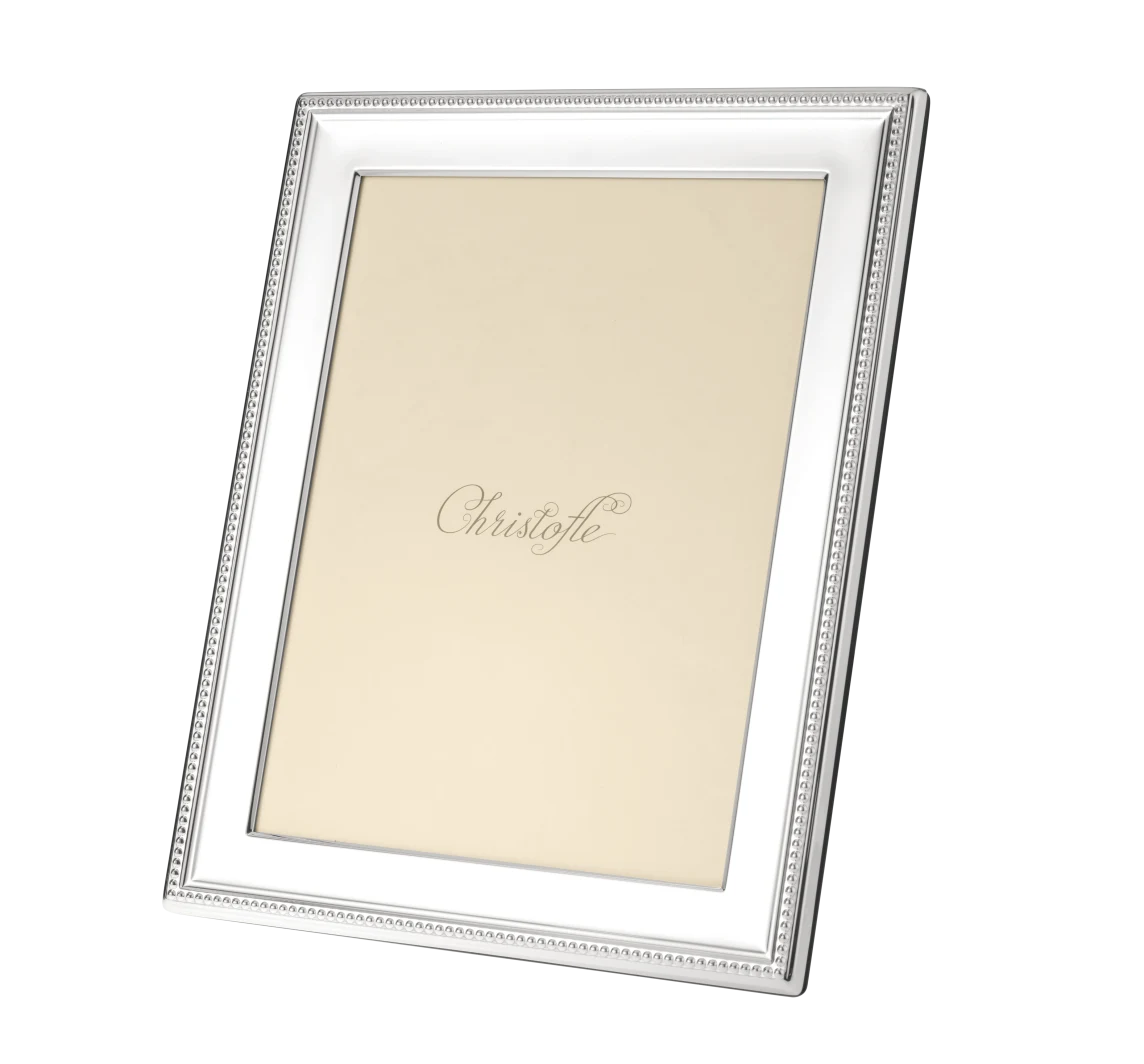 Christofle Perles Silver-Plated Picture Frame, 18x24 cm