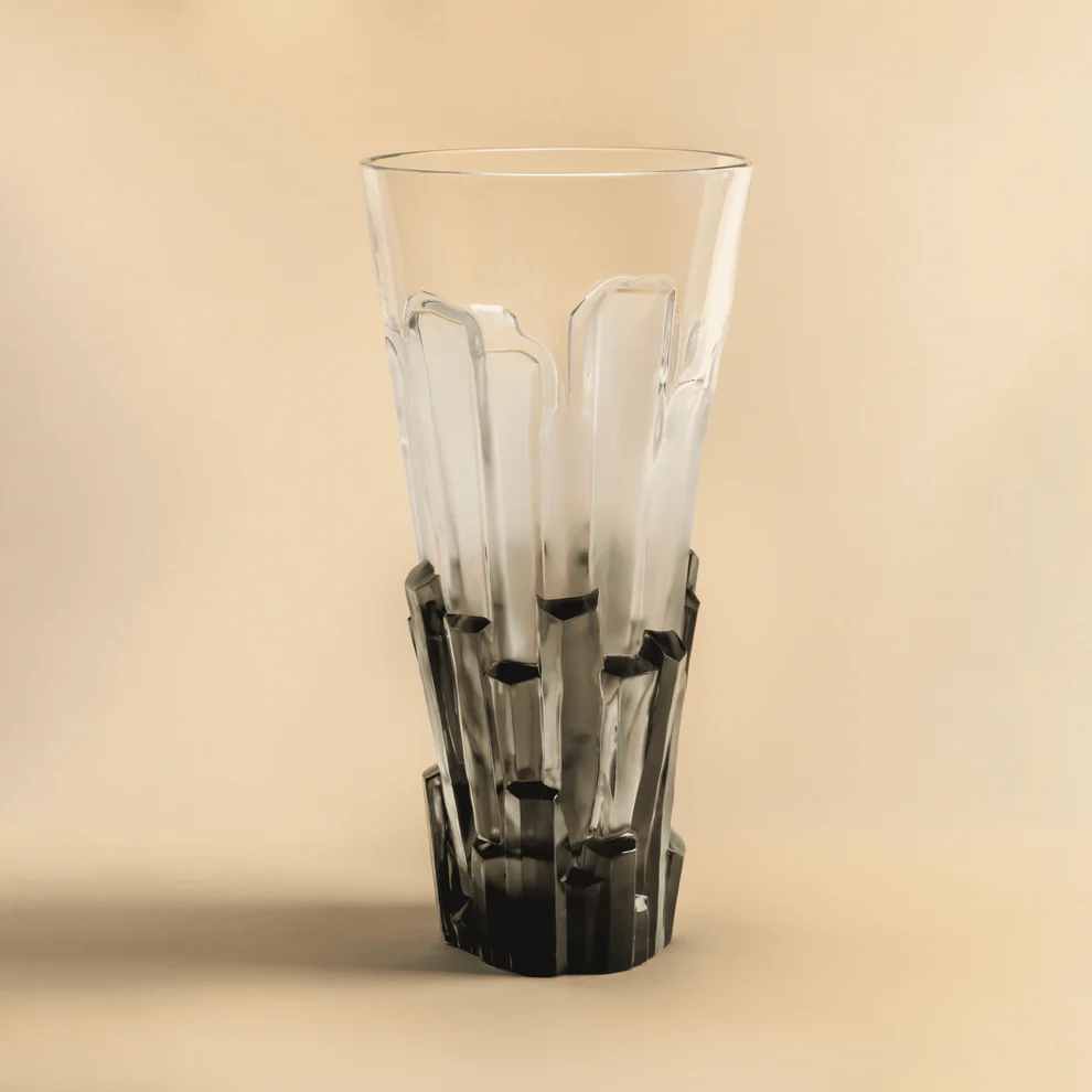 Lalique Basalte Vase - grau