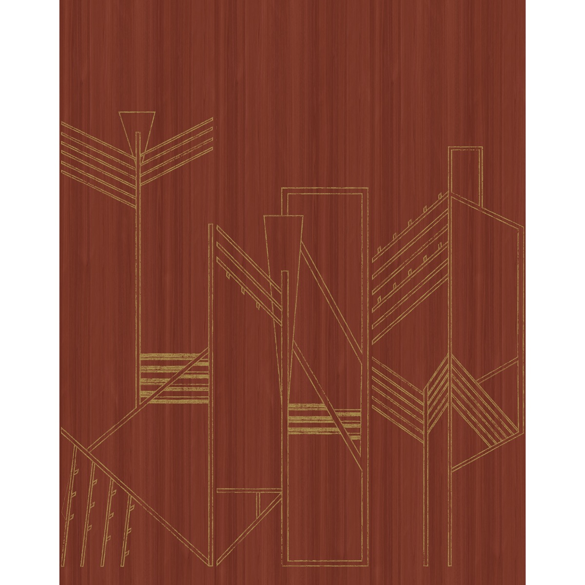 Nobilis Lloyd - Stilvolle Tapete aus Holzfurnier im Art-Deco Look