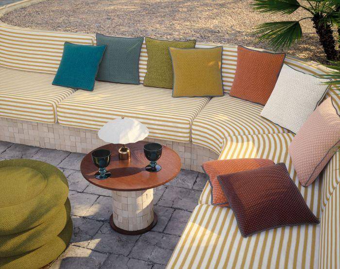 Casamance Cote Lin Vanille 45x45cm