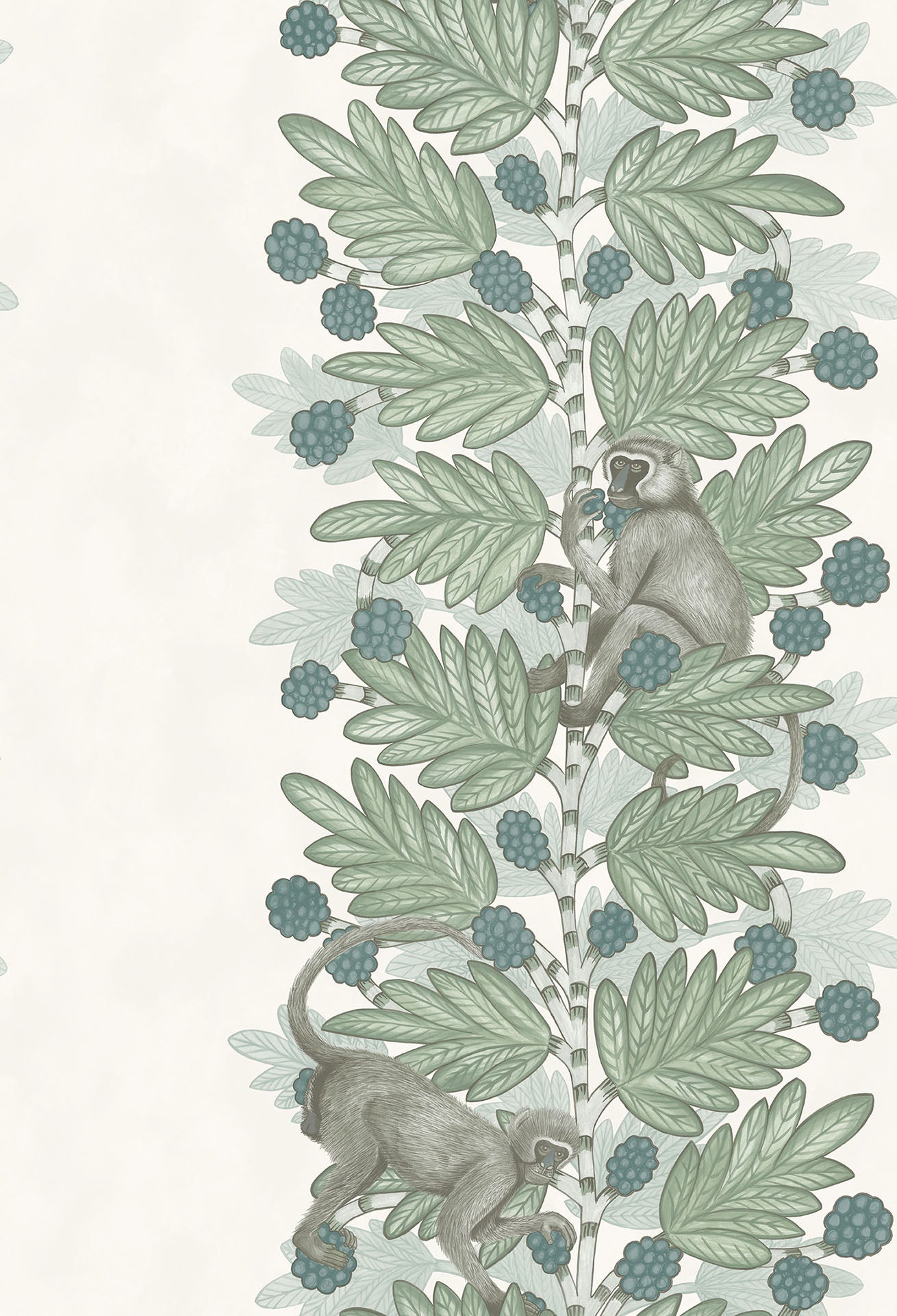 Duck Egg & Print room Blue on White