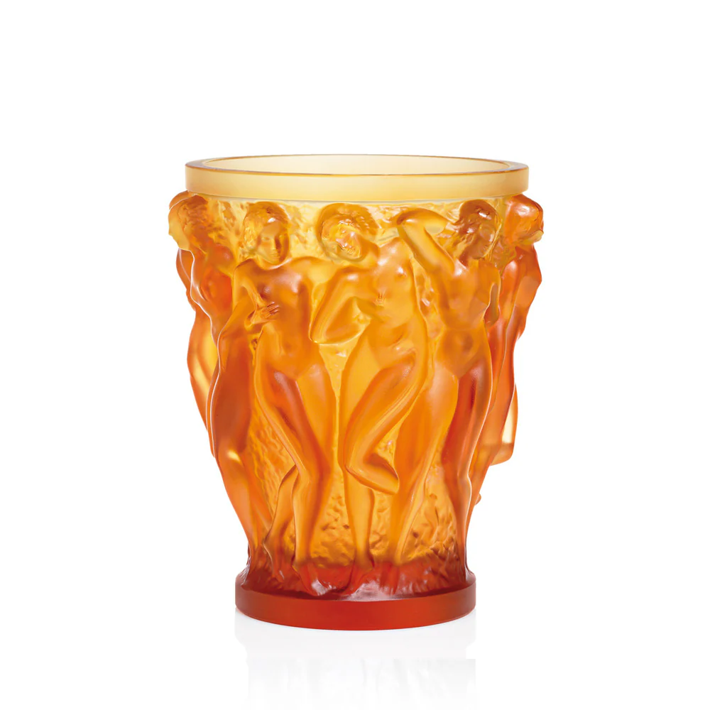 Bacchantes Vase Amber Crystal 