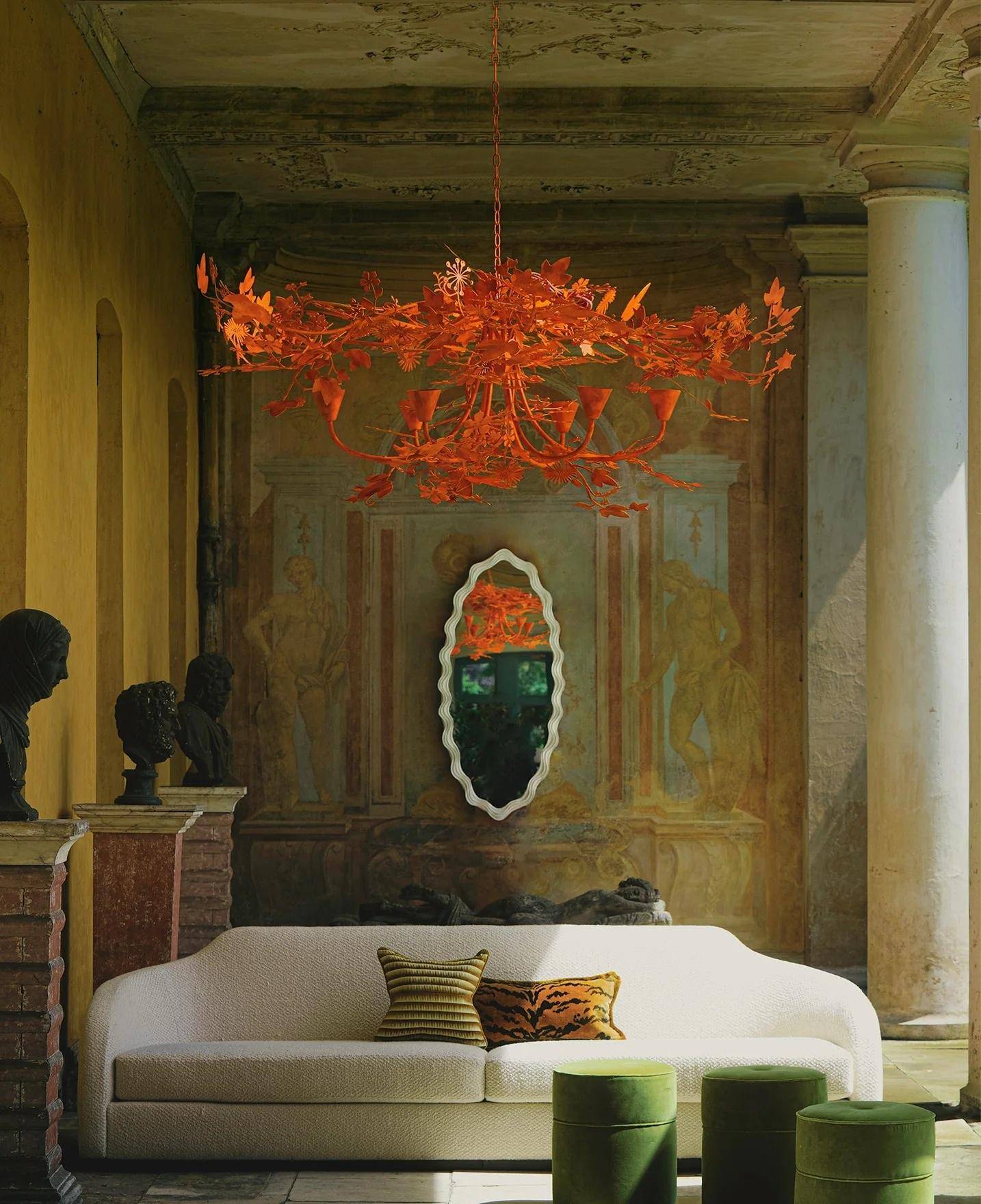 Porta Romana Ivy Shadow Chandelier Large with Chain