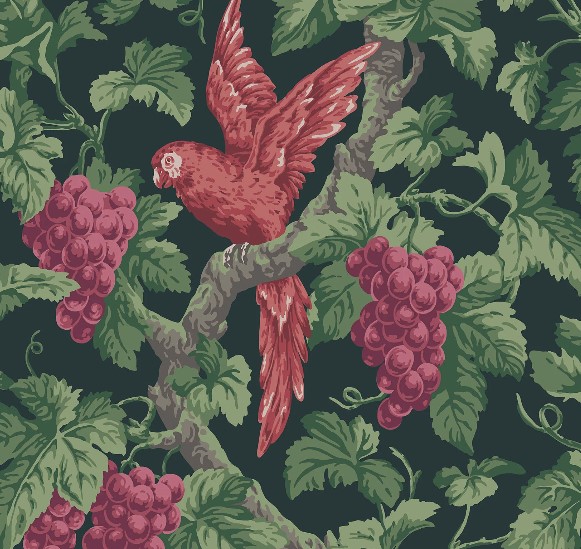 Ruby, Rose & Olive Green on Charcoal