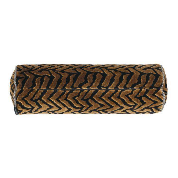 Casamance Silhouette Ocre noir 50x16 cm - Kissen mit Zebramuster