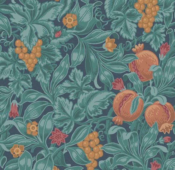 Burnt Orange & Teal on Petrol