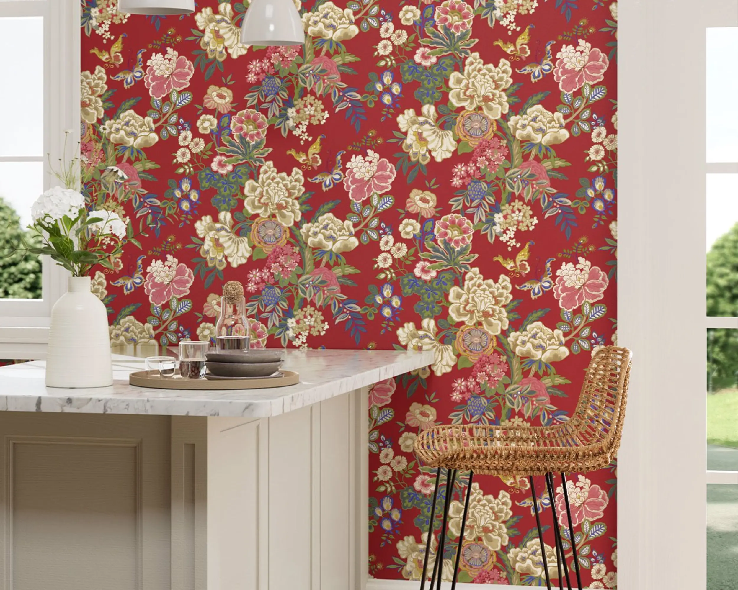 Sanderson Emperor Peony Wallpaper