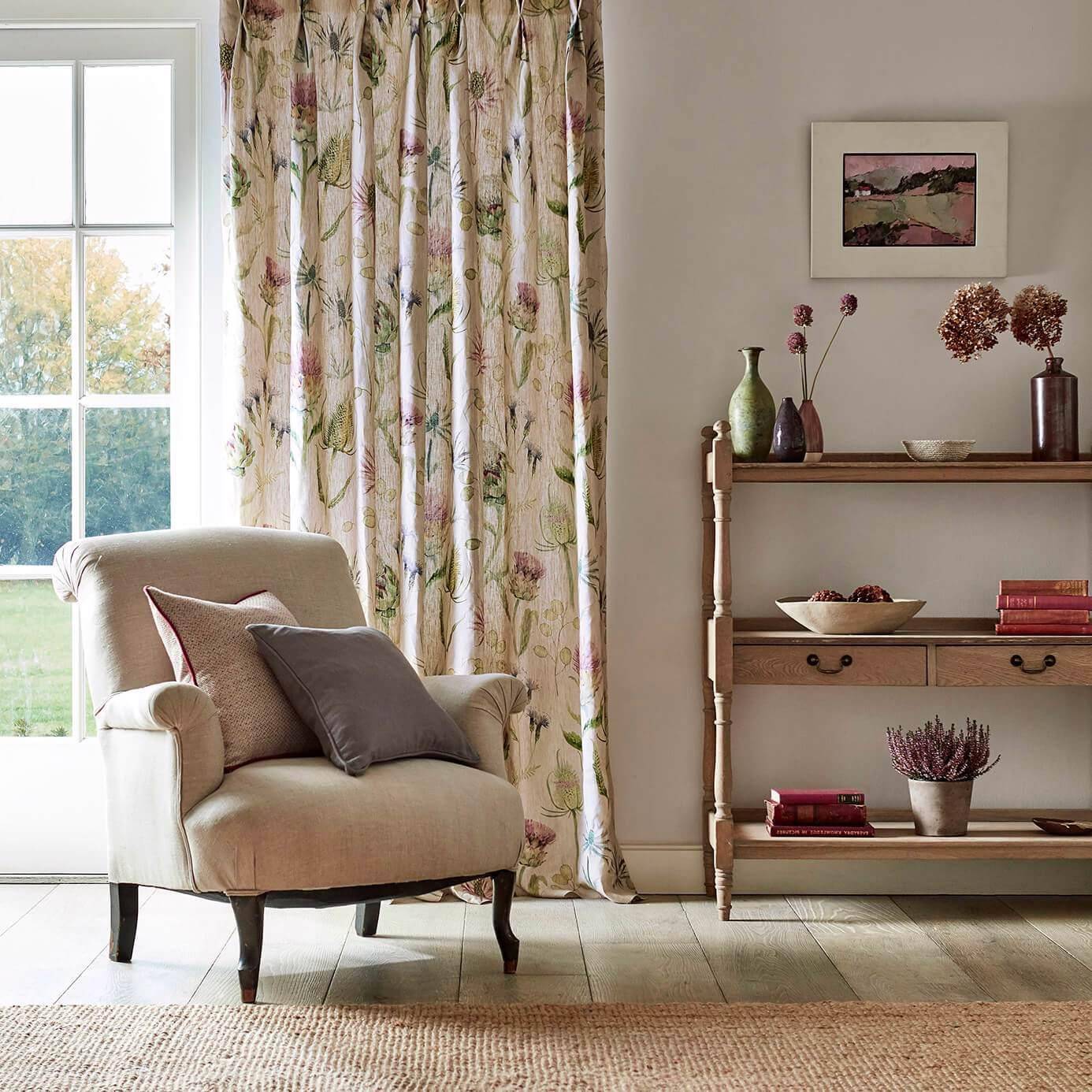 Sanderson Thistle Garden Linen