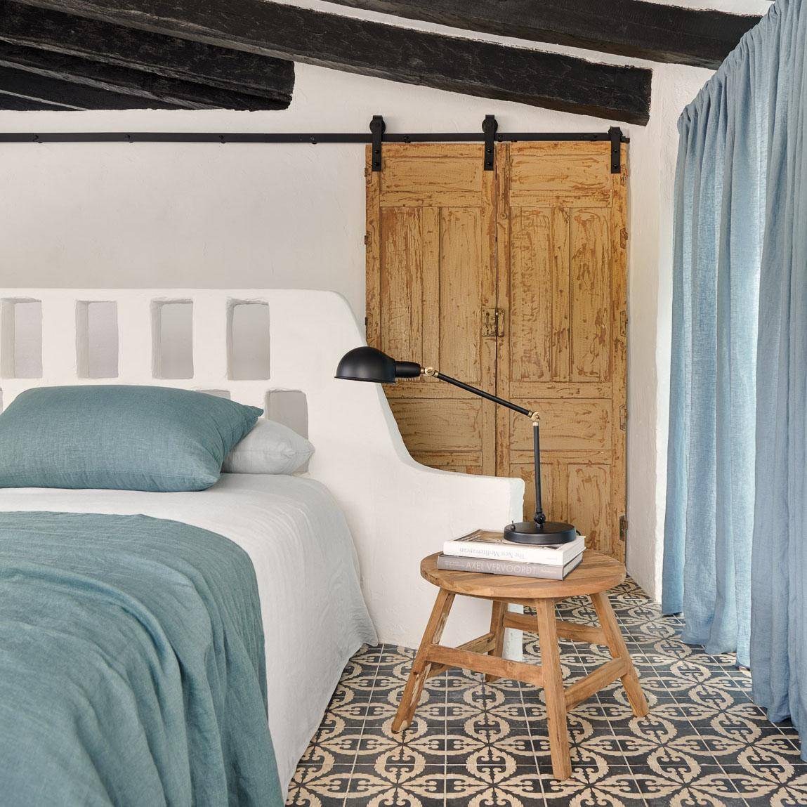 Alhambra Nicos – Unifarbener Leinen-Vorhangstoff
