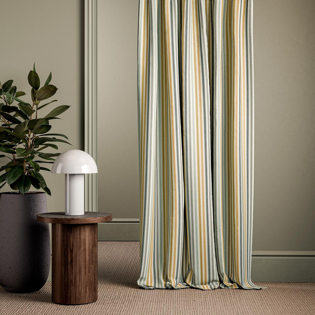 Clarke & Clarke Grove Stripe - Baumwollstoff mit Jacquardmuster