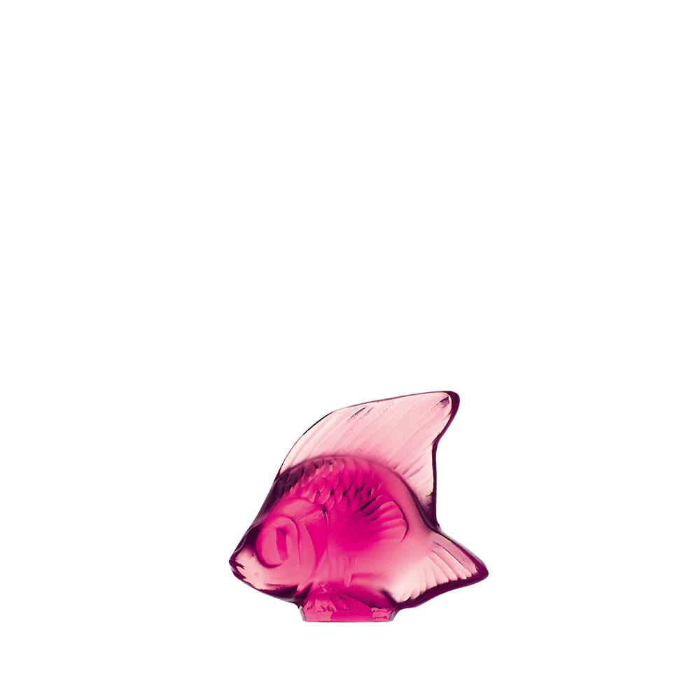 Lalique Fish Sculpture - Fuchsia