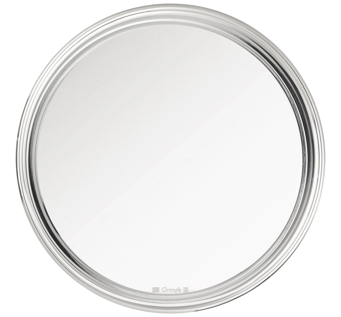 Christofle Graphik Untersetzer Flschen versilbert