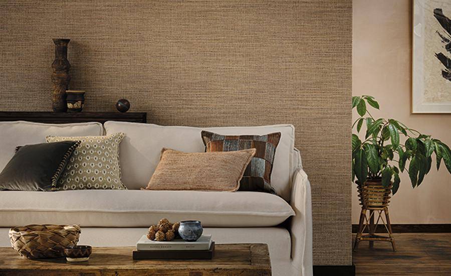 Romo Kousa Reed – Vinyl-Tapeten mit Stoffflecht-Struktur