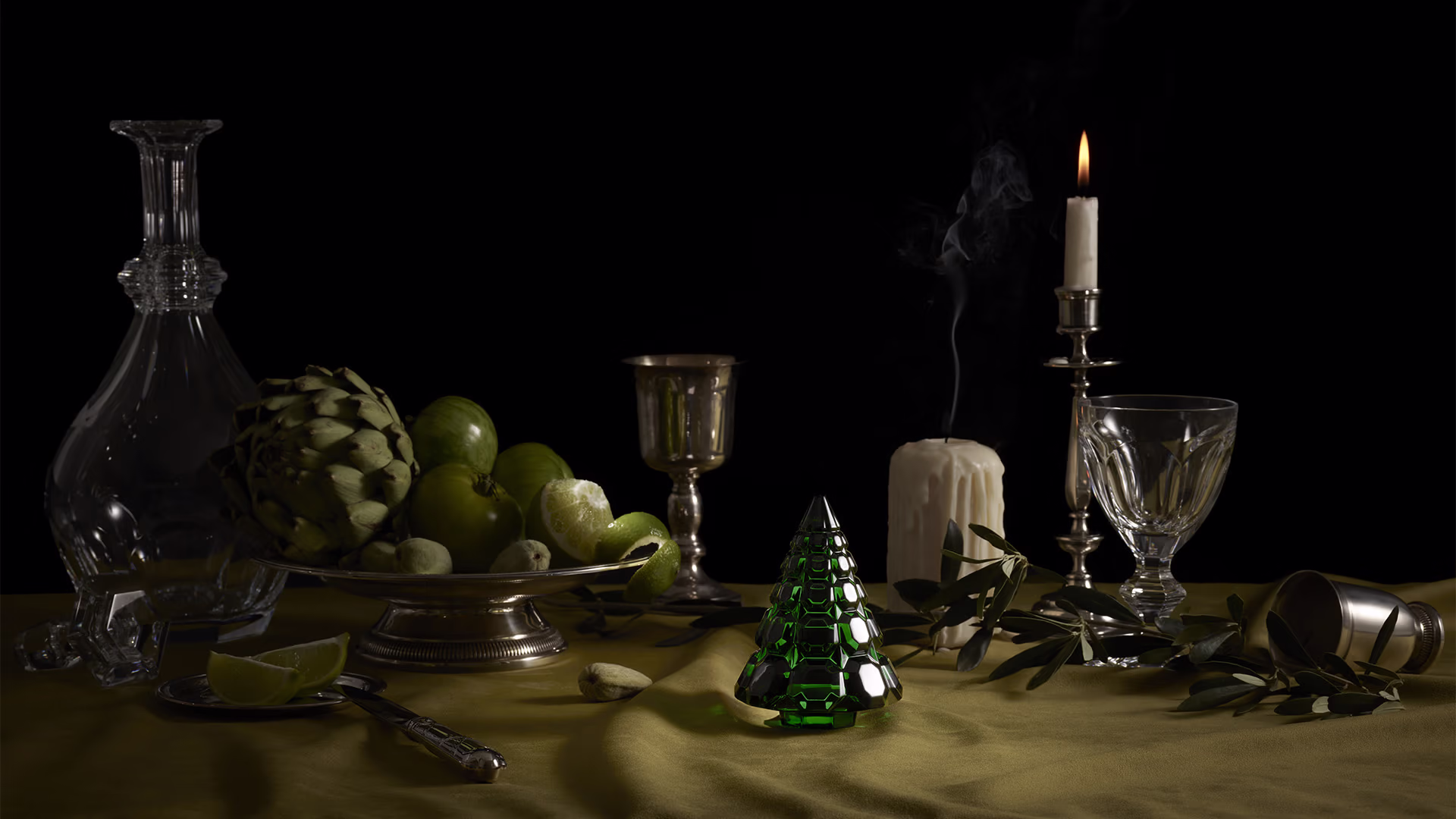 Baccarat Noël Octogone Tanne Grün 