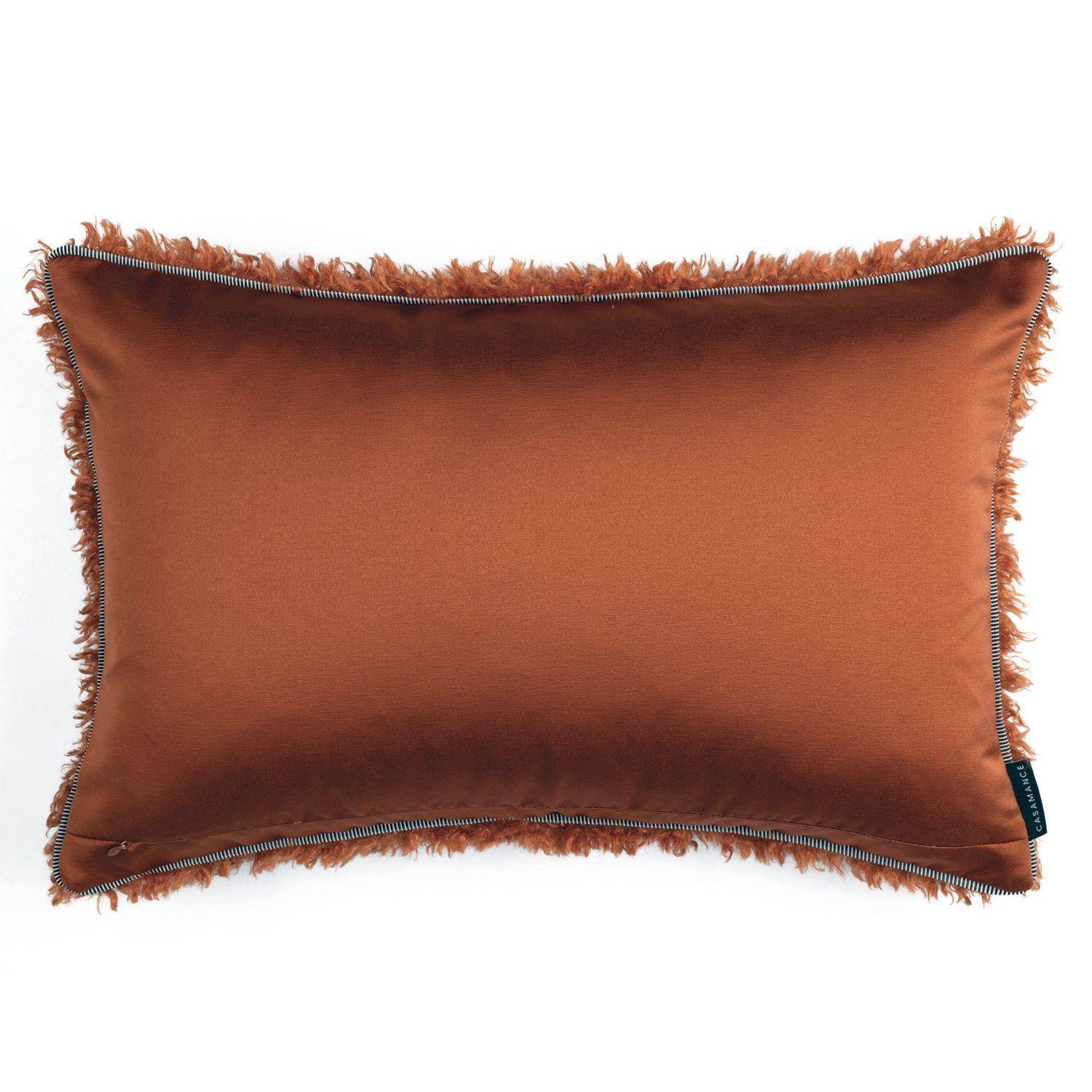 Casamance Sami Orange brulee 40x60 cm - Kissenbezug aus Kunstfell