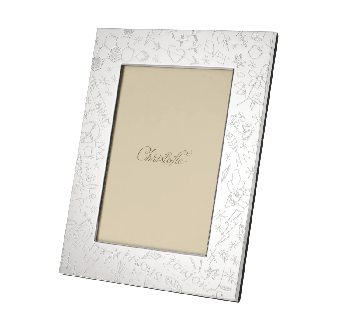 Christofle Bilderrahmen Graffiti 13x18cm versilbert