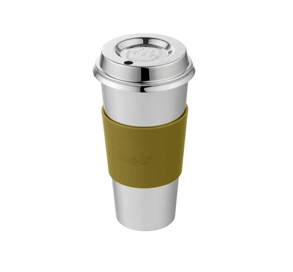 Christofle Edelstahl Kaffee-Becher Imperial Green 