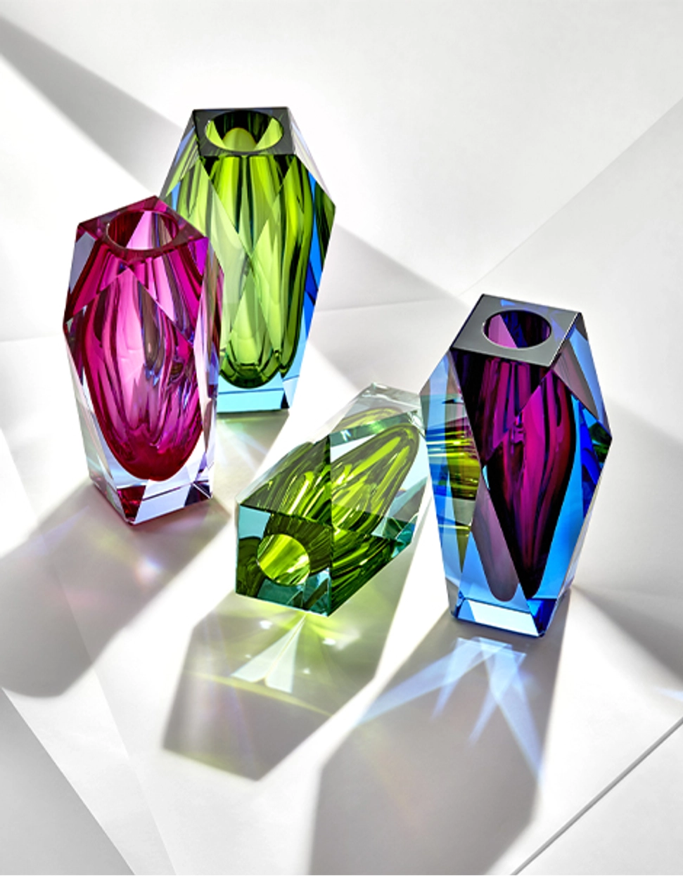 Moser Vase Gema 13cm Alexandrite Rose