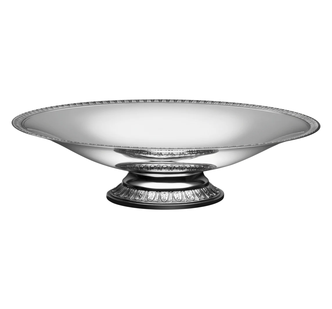 Christofle Malmaison Silver-Plated Schale auf Fuss