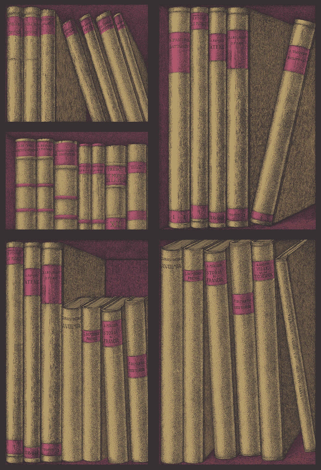 Metallic Gold & Magenta