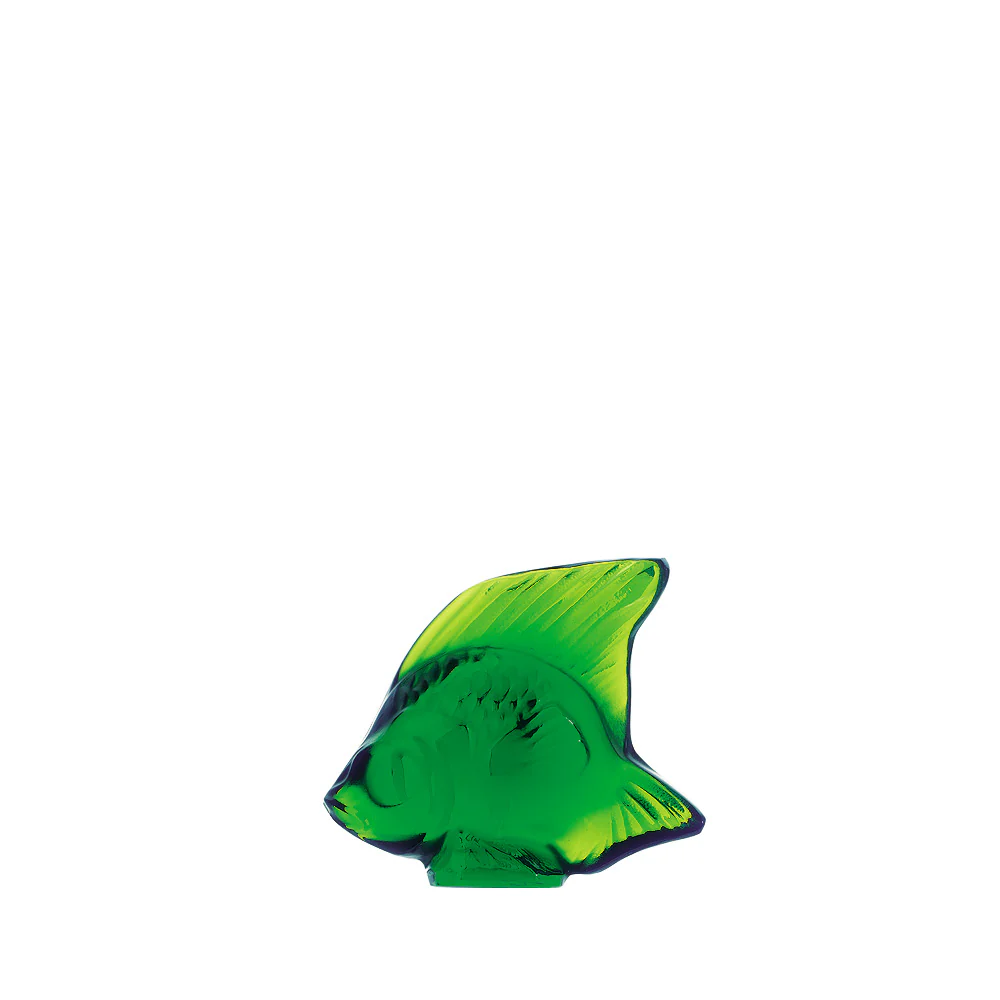 Lalique Fish Sculpture - Green Amazon