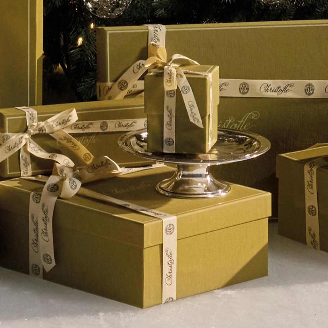 Christofle Malmaison Silver-Plated Schale 