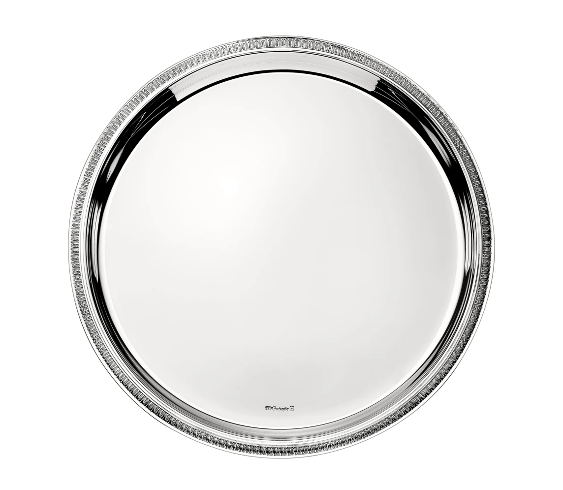 Christofle Malmaison Silver-Plated Tablett rund 30cm