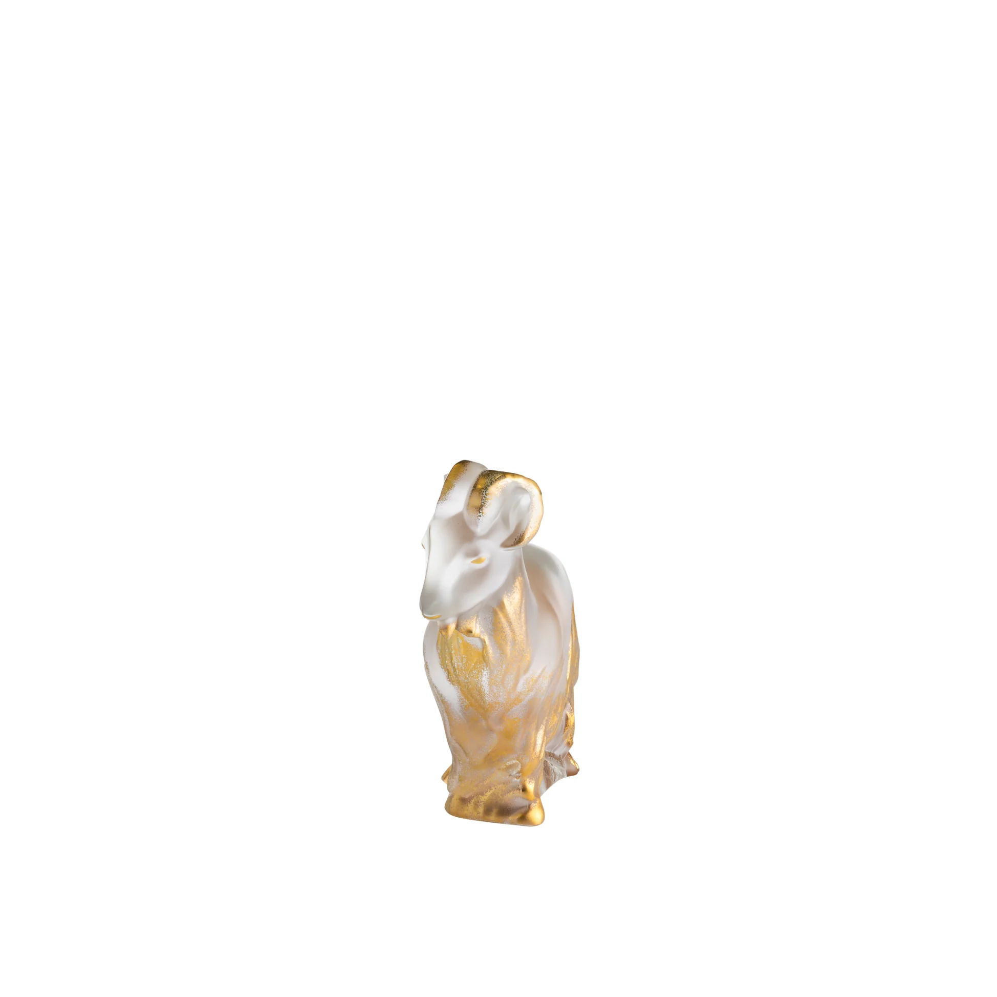 Lalique Goat 2027 – Ziege als Skulptur aus gold Kristall