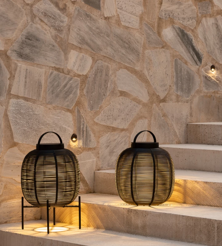 Vincent Sheppard Tika Lantern black/ Steel Base 55x35cm