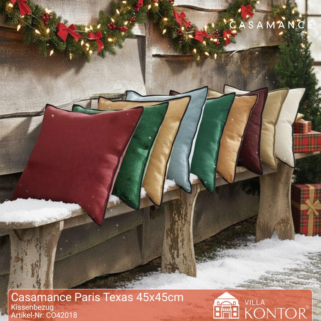 Casamance Paris Texas Kissen 45x45cm – strukturierter Zierkissenbezug