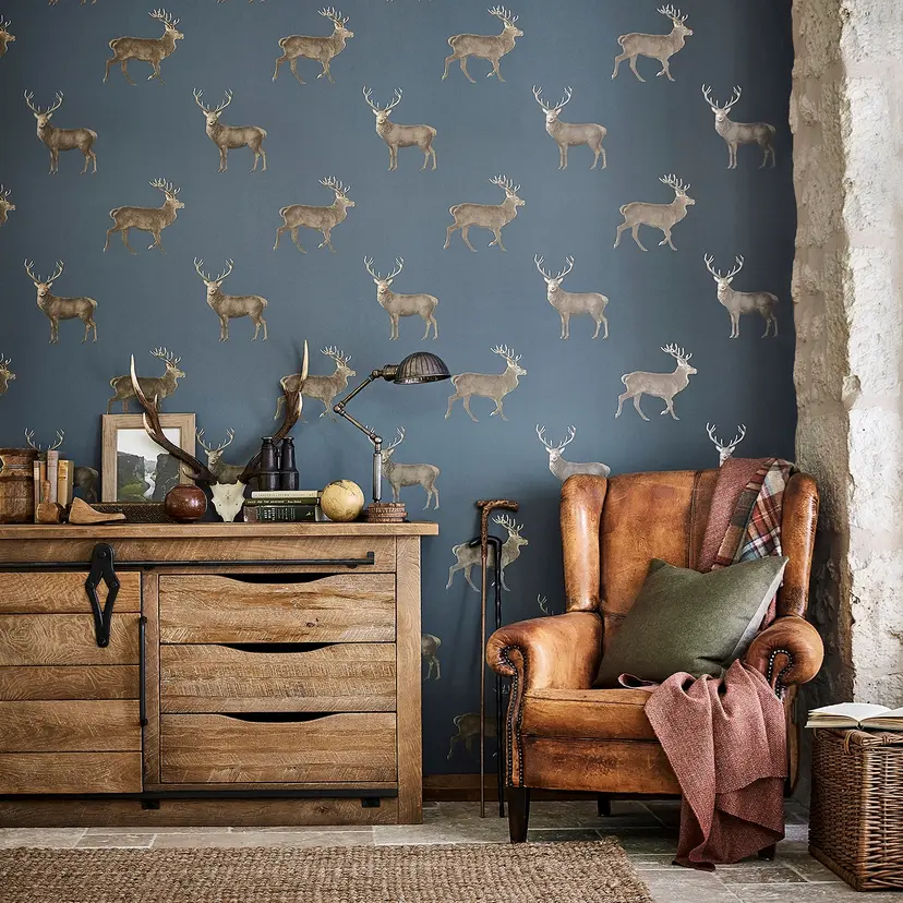 Sanderson Evesham Deer Wallpaper 