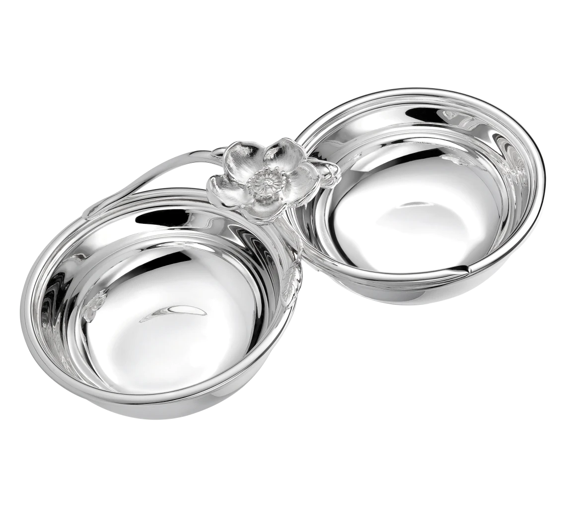 Christofle Anemone Schale Doppelt versilbert