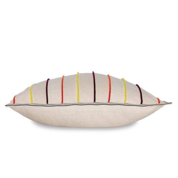 Casamance Killin Orange vert 30x50 cm - Gestreifter Kissenbezug