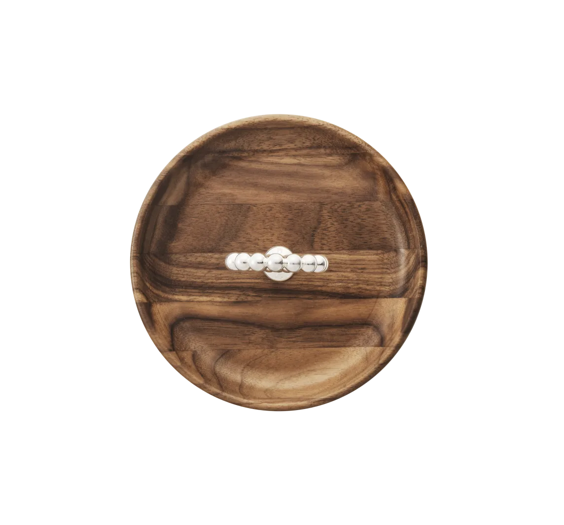 Christofle Perles Walnuss Schale versilvert