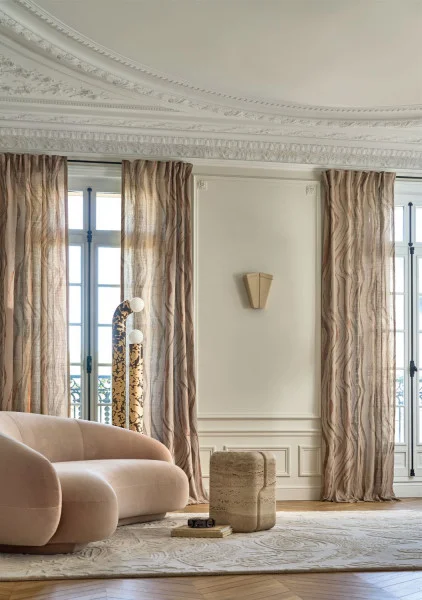 Casamance Malaquais Vorhangstoff mit Perlmutteffekt