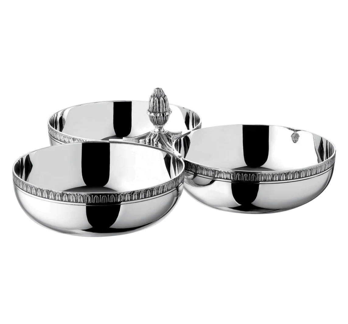 Christofle Malmaison Silver-Plated 3er Schale