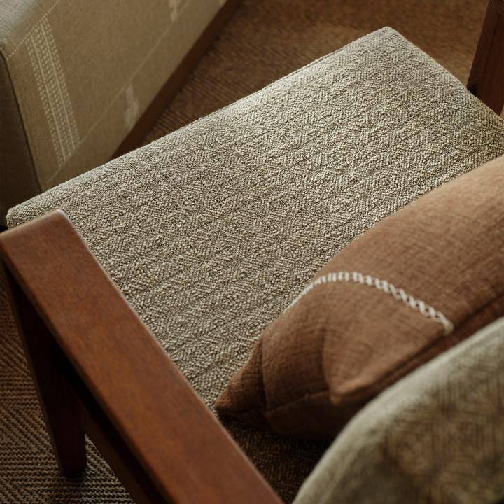 Mark Alexander Inka – Natürliche Leinen-Wolltextil mit Diamant-Muster