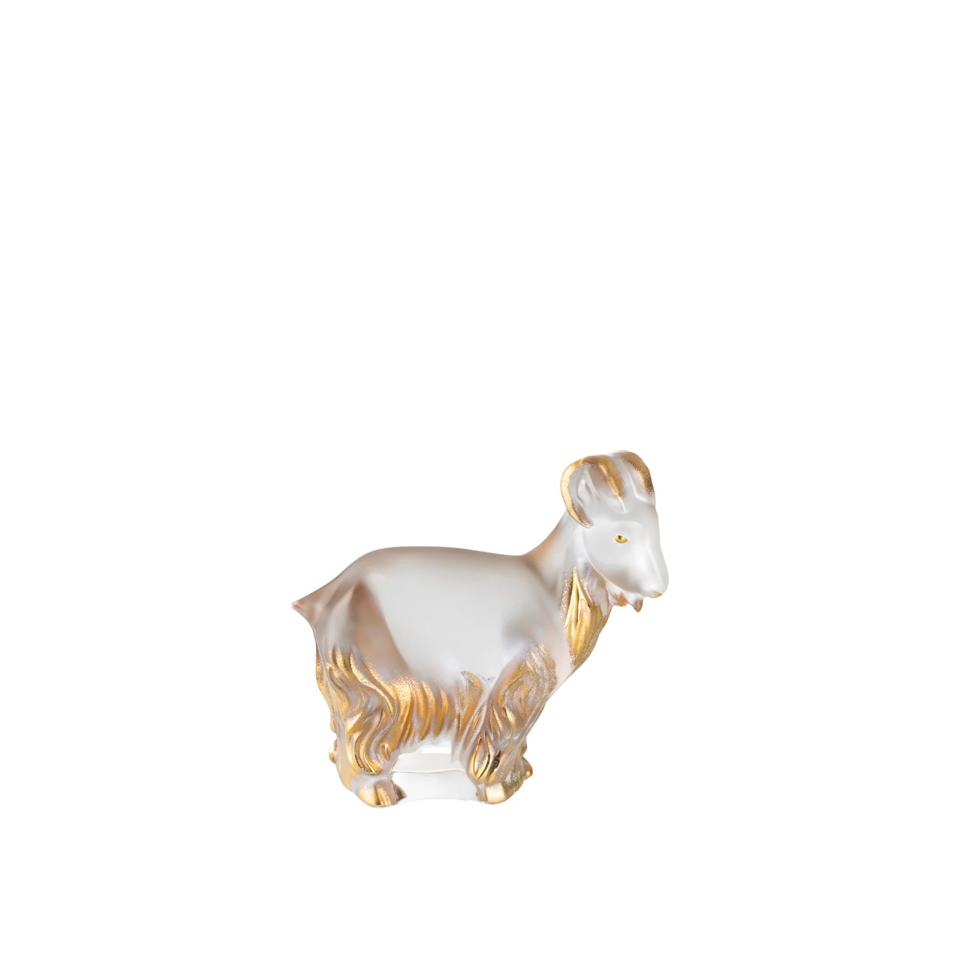 Lalique Goat 2027 – Ziege als Skulptur aus gold Kristall