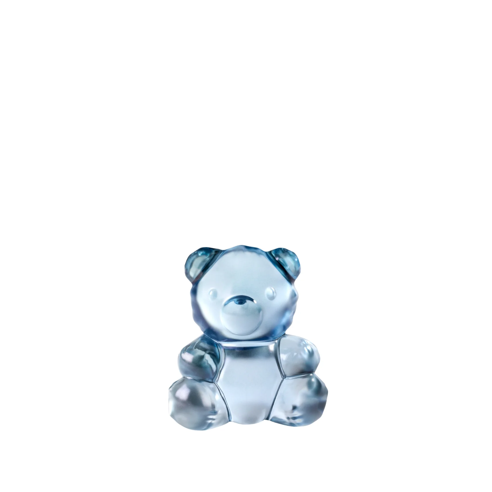 Lalique Teddy Air Small Blue Luster – Teddybär aus Kristall