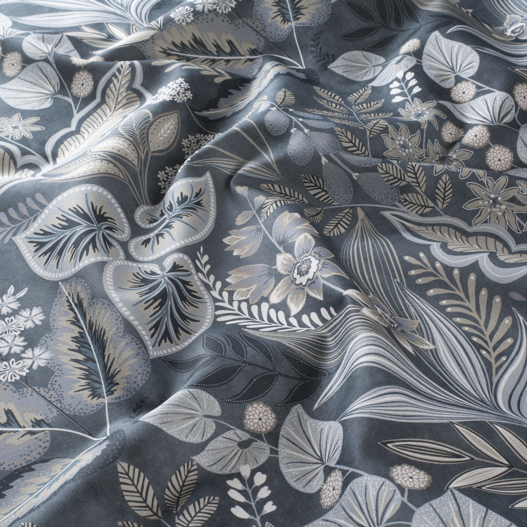 JAB Wildflower – Dekorstoff Satin mit Blumenmuster