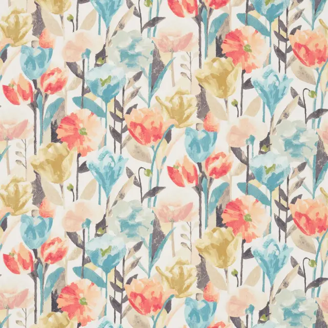 Coral/Maize/Cornflower