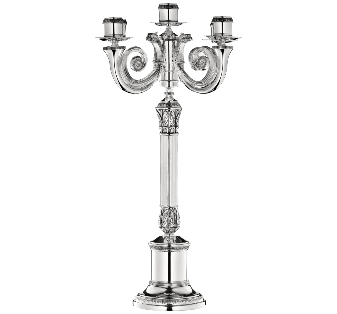 Christofle Malmaison Kerzenleuchter 5-armig versilbert