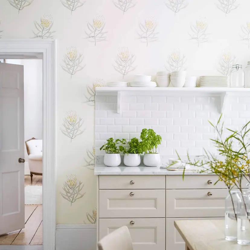 Sanderson Protea Flower Wallpaper