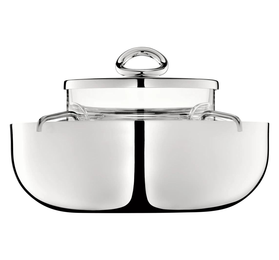 Christofle Vertigo Kaviar Schale groß versilbert